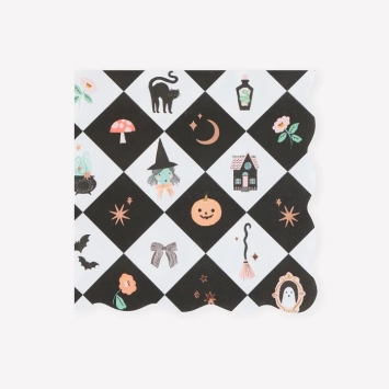 meri meri patchwork halloween napkins, large | Kinderfeestwinkel | Speelgoedwinkel | Feestwinkel | Kinderwinkel | Amsterdam