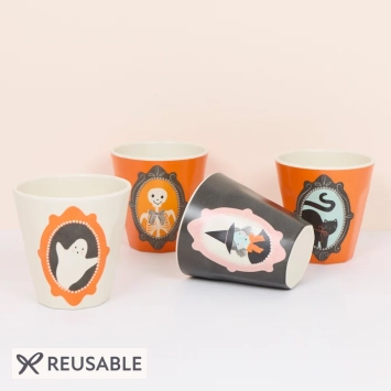 meri meri halloween portrait reusable cups | Kinderfeestwinkel | Speelgoedwinkel | Feestwinkel | Kinderwinkel | Amsterda