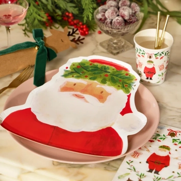 meri meri santa head plates