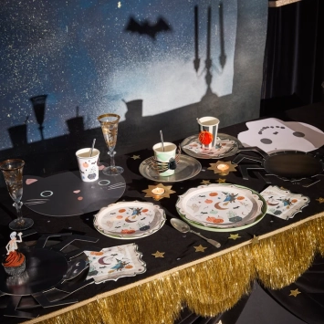 meri meri ornate edge halloween napkins, small