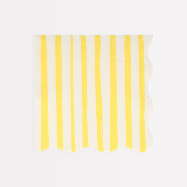 meri meri yellow stripe napkins, large | Kinderfeestwinkel | Speelgoedwinkel | Feestwinkel | Kinderwinkel | Amsterdam