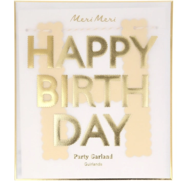 meri meri gold scallop happy birthday garland