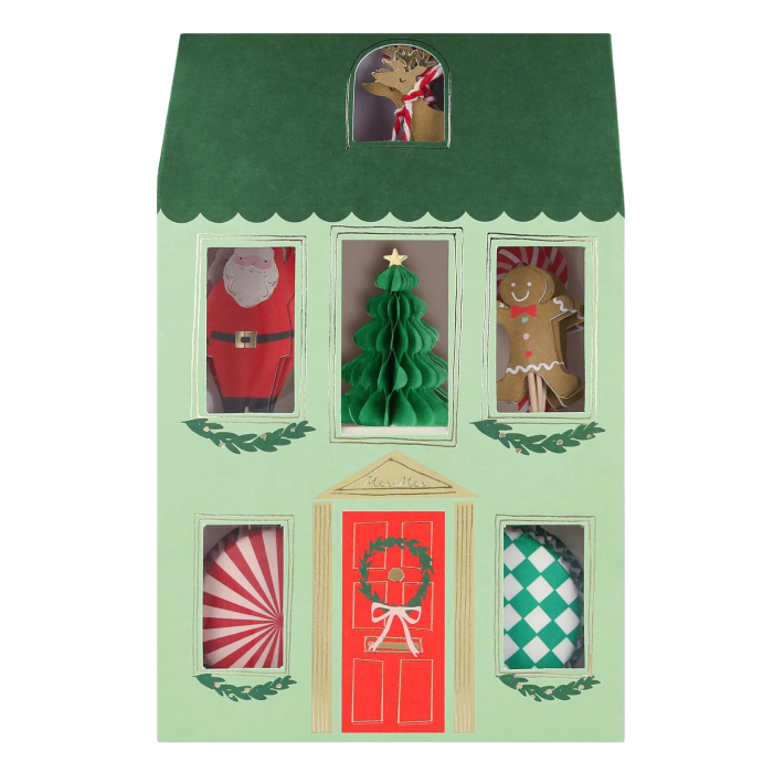 meri meri festive house cupcake kit