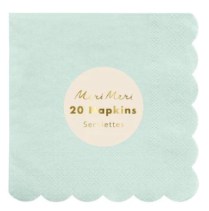 meri meri mint simply eco napkins, small