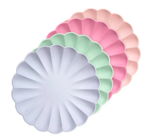 meri meri multicolor simply eco plates, small