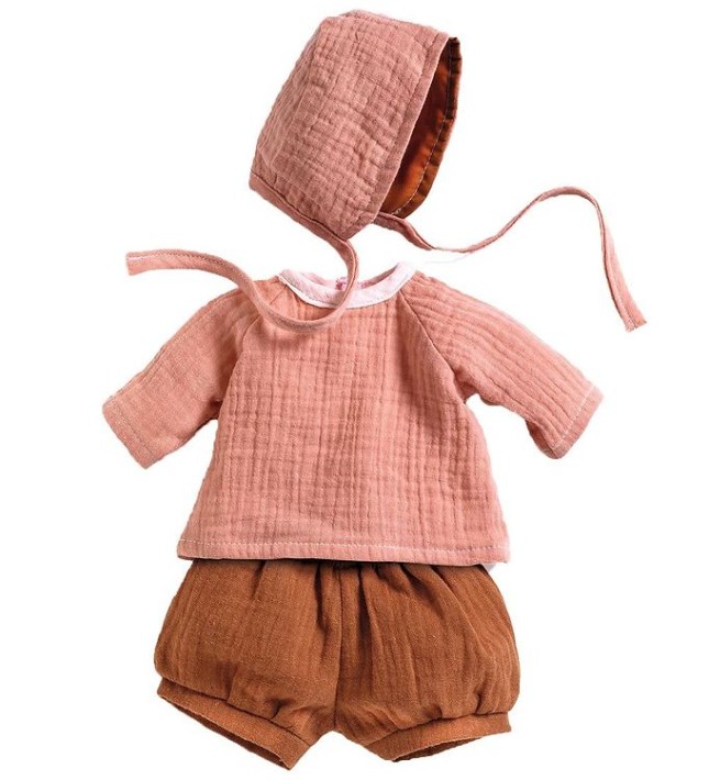 djeco doll clothes - outfit peach