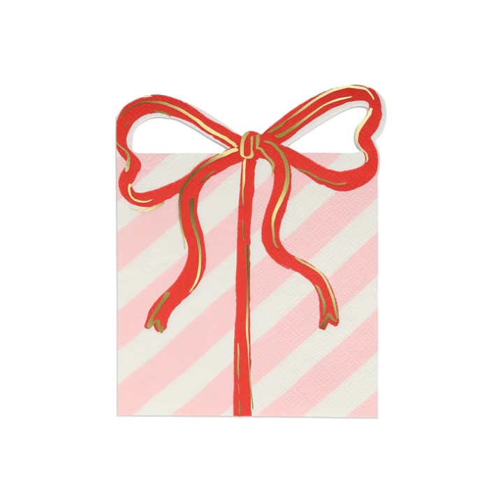 meri meri present with bow napkins