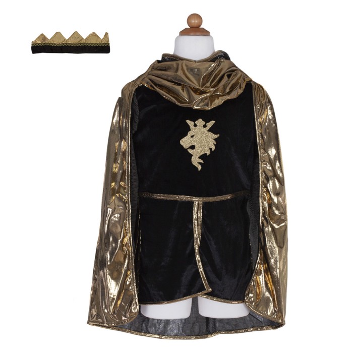 gold knight tunic, cape & crown (5-6 jr)