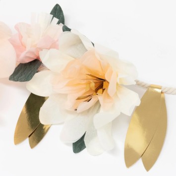 meri meri rose blossom garland