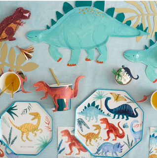 meri meri stegosaurus platters (4 pcs)