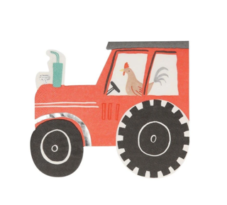 meri meri tractor napkins (8 st)