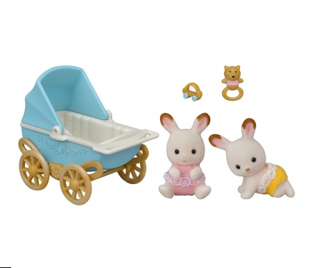 sylvanian families chocolate rabbit twins set