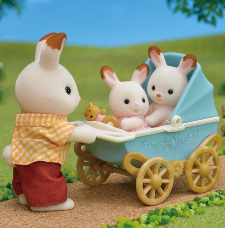 sylvanian families chocolate rabbit twins set