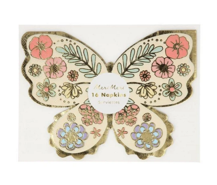 meri meri floral butterfly napkins