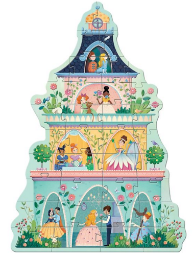 djeco giant puzzel - prinsessentoren (36 st)