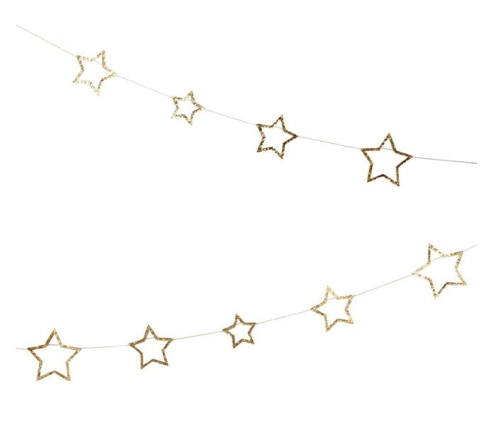 meri meri gold star garland