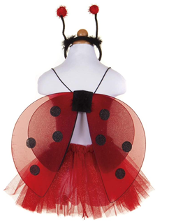 glitter ladybug skirt & wings (4-6 jr)