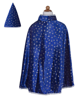 wizard cape & hat - glitter/blauw (4-6 jr) | Kinderfeestwinkel | Speelgoedwinkel | Feestwinkel | Kinderwinkel | Amsterdam