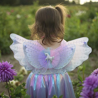magical unicorn skirt & wings - pastel (4-6 jr)