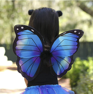midnight butterfly skirt & wings - blue (4-6 jr)