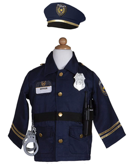 police officer with accessories in garment bag (5-6 jr) | Kinderfeestwinkel | Speelgoedwinkel | Feestwinkel | Kinderwinkel |