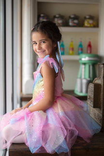 rainbow fairy dress (5-6 jr)