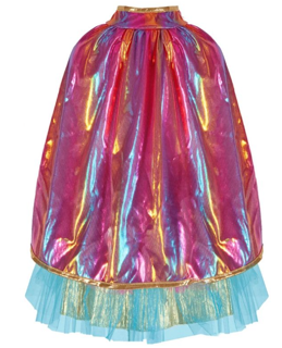 super-duper tutu, cape & mask - pink/gold (4-6 jr)