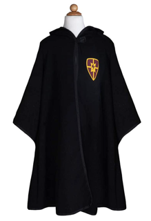 wizard cloak with glasses - black (7-8 jr)