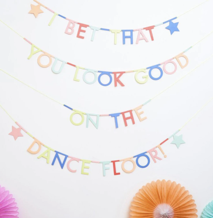 meri meri neon letter garland kit