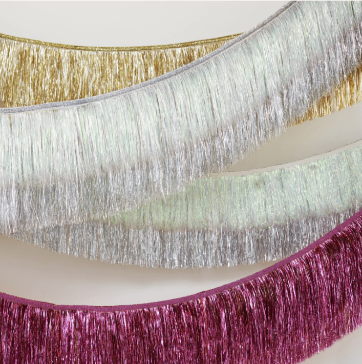 meri meri pink tinsel garland