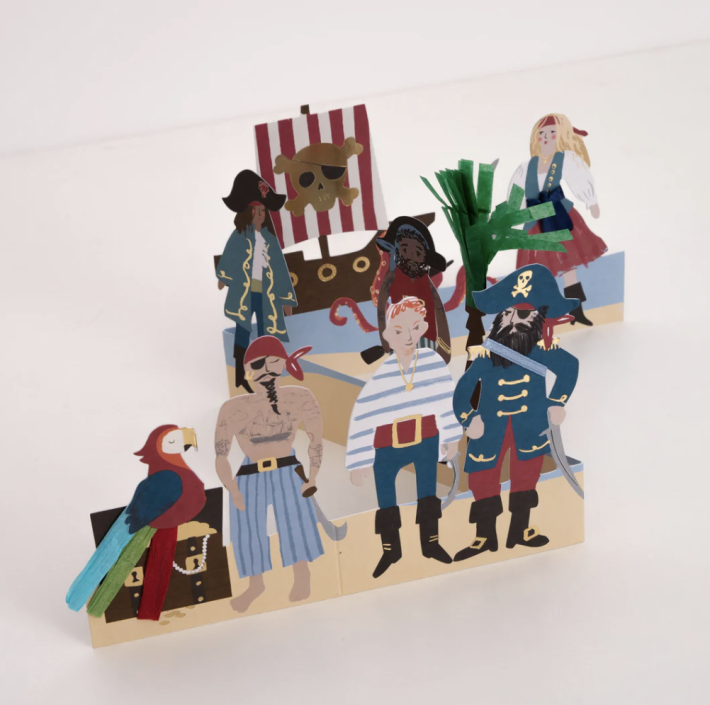 meri meri pirate concertina card