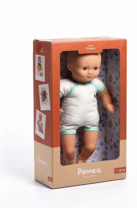 djeco baby doll (32 cm) - baby green
