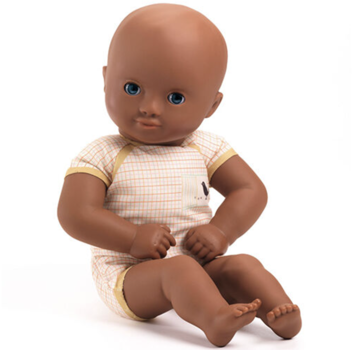 djeco baby doll (32 cm) - baby yellow