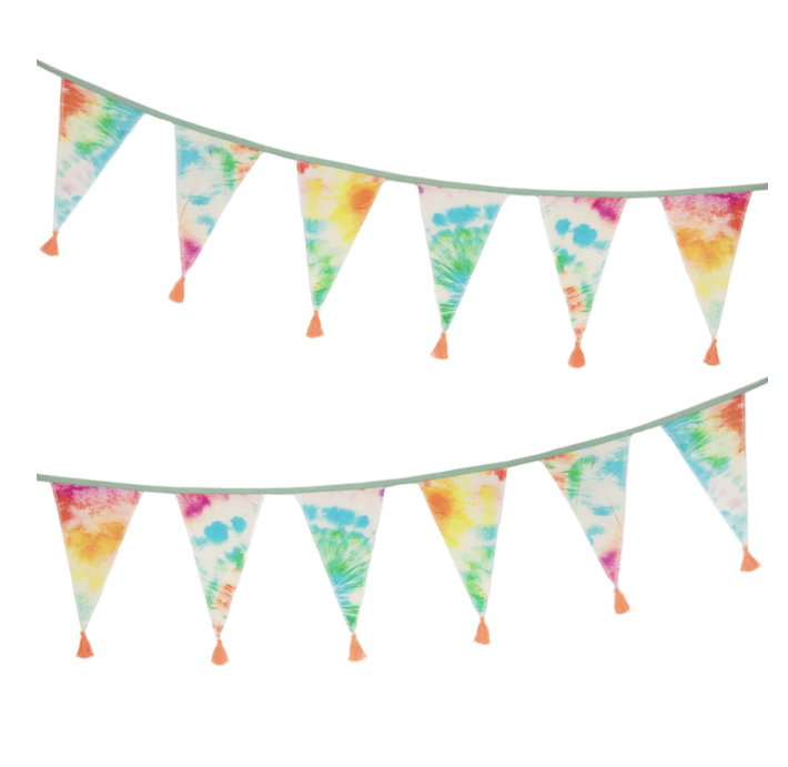 stoffen slinger fabric bunting - tie dye | Kinderfeestwinkel | Speelgoedwinkel | Feestwinkel | Kinderwinkel | Amsterdam