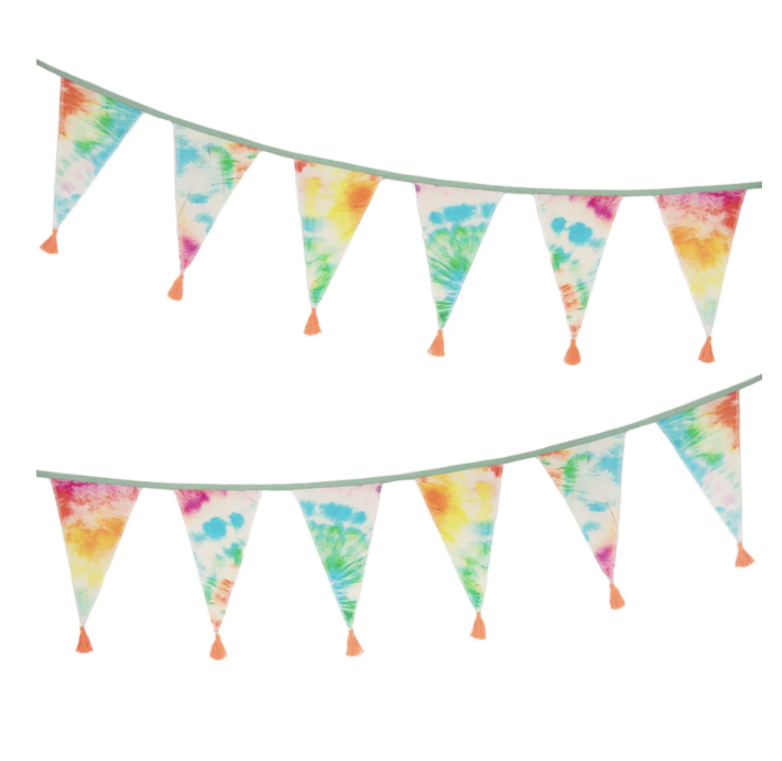 stoffen slinger fabric bunting - tie dye