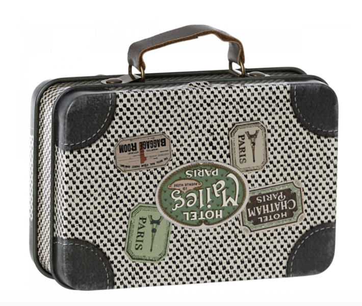 maileg small suitcase, travel - crèmekleurig