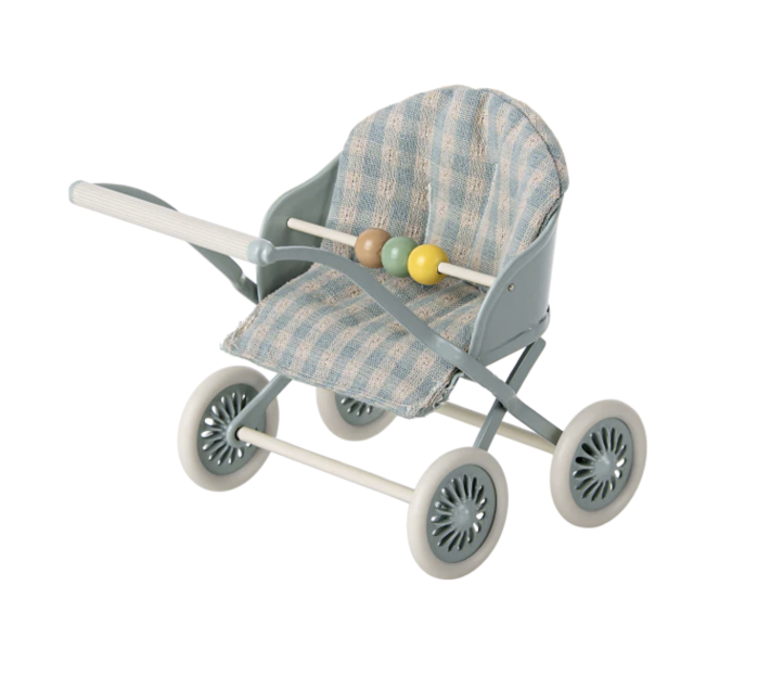 maileg stroller, baby mice - mint | Kinderfeestwinkel | Speelgoedwinkel | Feestwinkel | Kinderwinkel | Amsterdam