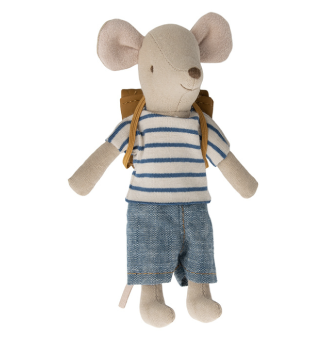 maileg tricycle mouse, big brother with bag | Kinderfeestwinkel | Speelgoedwinkel | Feestwinkel | Kinderwinkel | Amsterdam