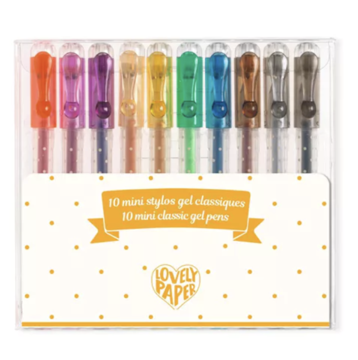 djeco 10 mini classic gel pens