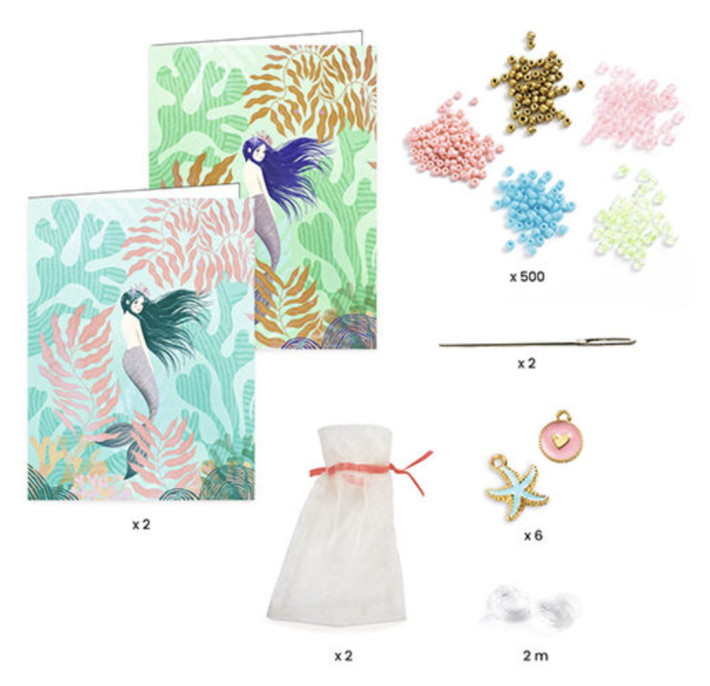 djeco diy bracelet set - sea multi-wrap
