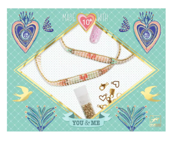 djeco armbandjes maken - you & me, miyuki and hearts | Kinderfeestwinkel | Speelgoedwinkel | Feestwinkel | Kinderwinkel | Ams