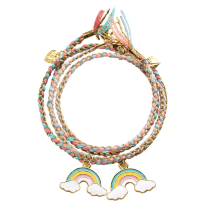 djeco armbandjes maken - you & me, rainbow kumihimo