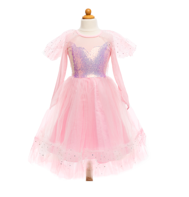 elegant in pink dress (7-8 yrs)