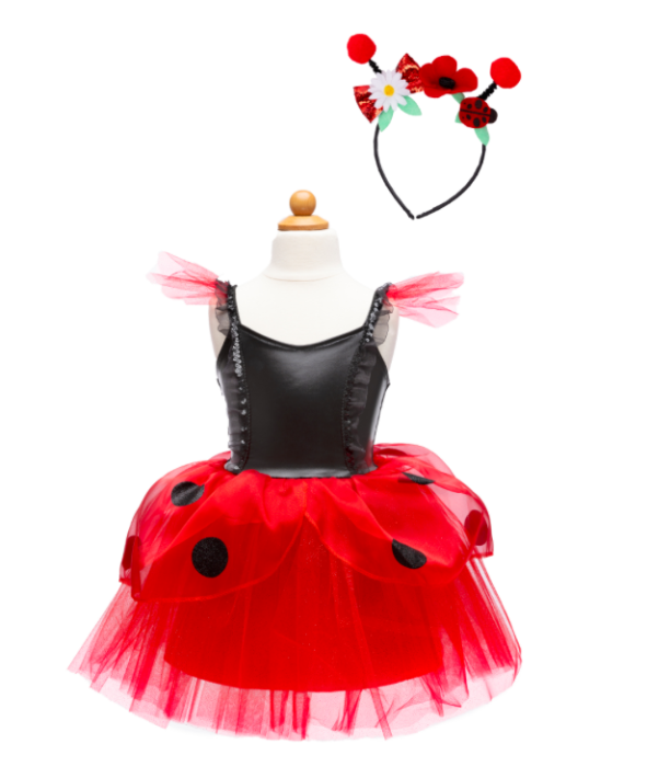 ladybug dress & headband (3-4 yrs)