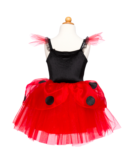 ladybug dress & headband (3-4 jr)