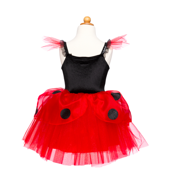 ladybug dress & headband (5-6 jr)