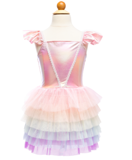 rainbow ruffle tutu dress - pink/multicolored (5-6 yrs)