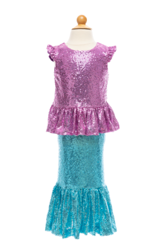 sequins sparkle mermaid top & skirt (3-4 yrs)