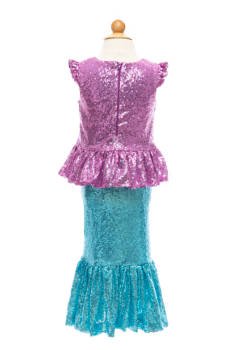 sequins sparkle mermaid top & skirt (3-4 jr)