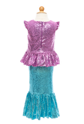 sequins sparkle mermaid top & skirt (5-6 jr)
